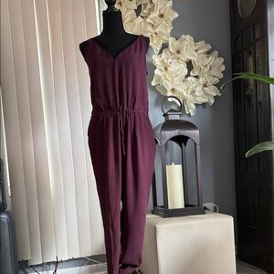 Nordstrom Plum Sleeveless Jumpsuit
